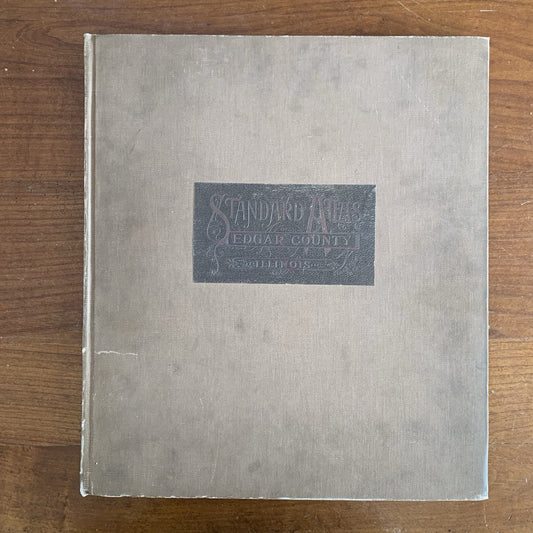 1910 Standard Atlas of Edgar County Illinois Maps Plat Book Directory VERY GOOD