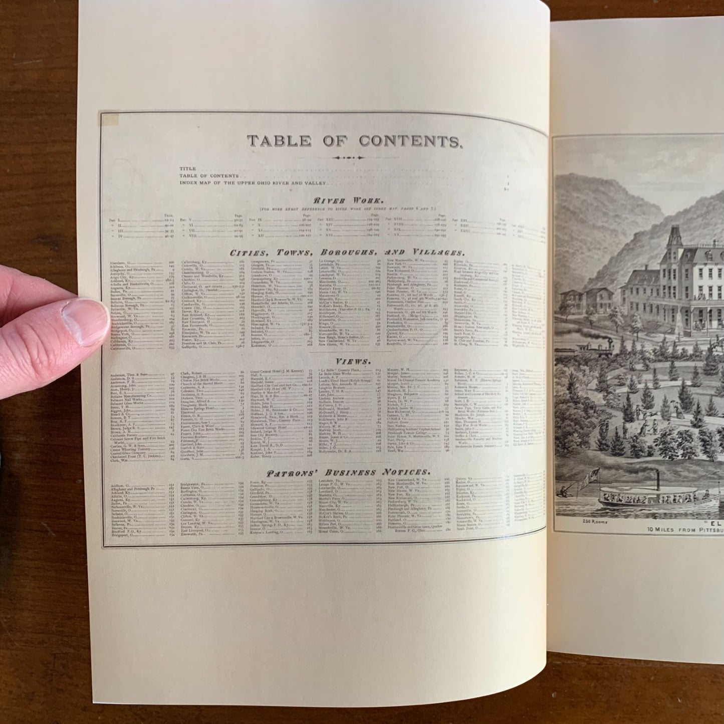 1877 Illustrated Atlas of the Upper Ohio River & Valley Pittsburgh to Cincinnati