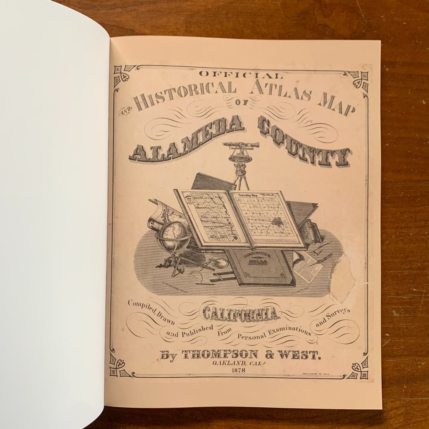 1878 Official and Historical Atlas Map of Alameda County, California / Facsimile