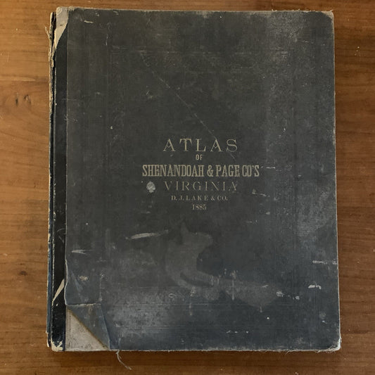 1885 An Atlas of Shenandoah and Page Counties, Virginia / Very good