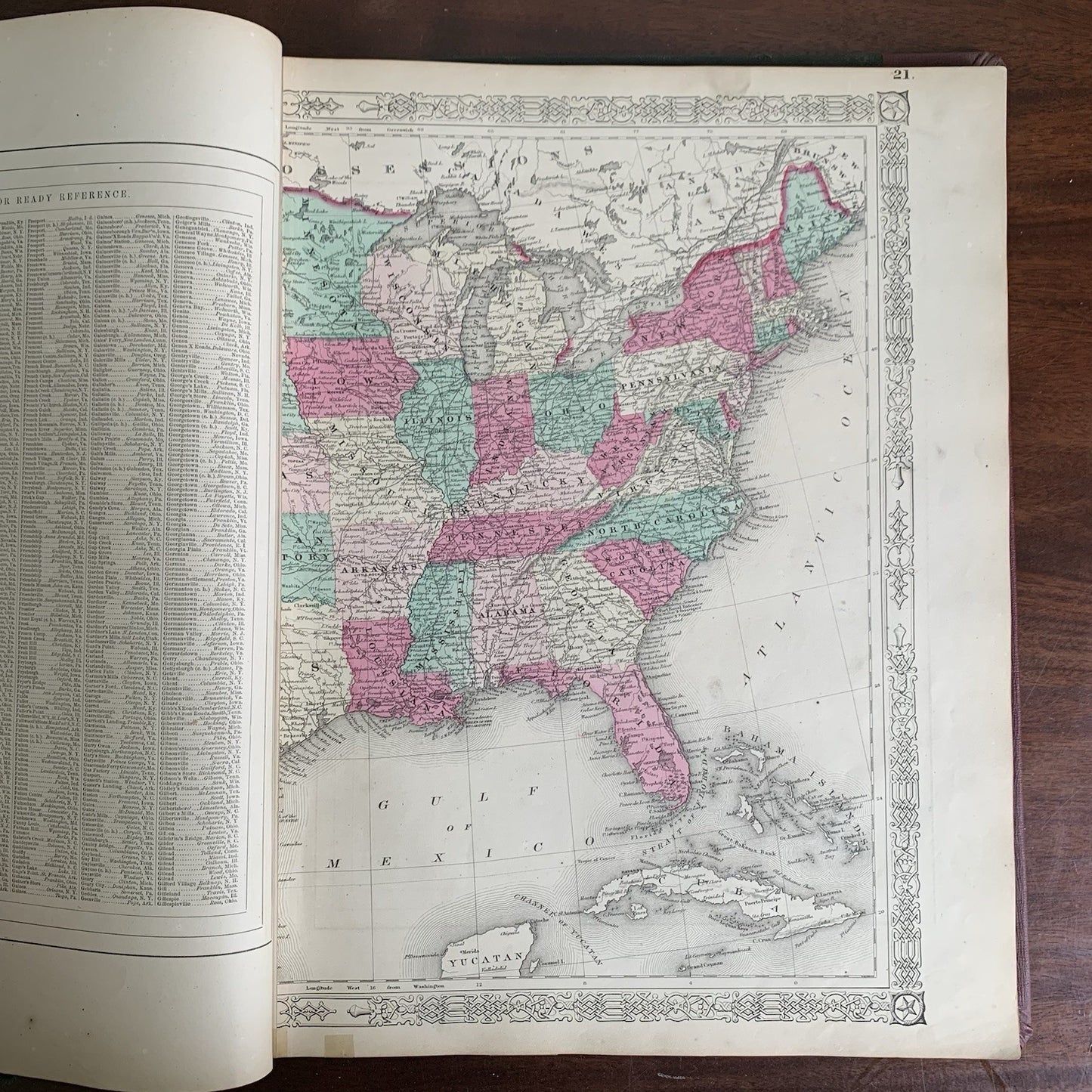 1865 Johnsons New Illustrated Family Atlas / Maps United States Civil War