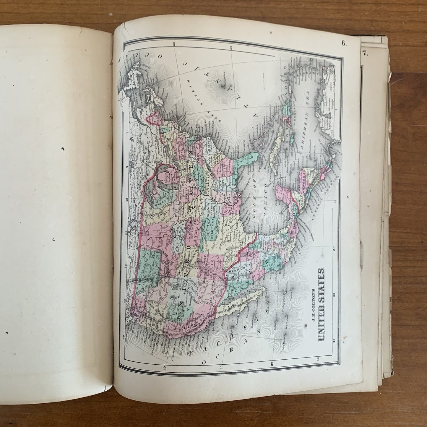 1865 Coltons Quarto Atlas of the World / California Early Map of Montana