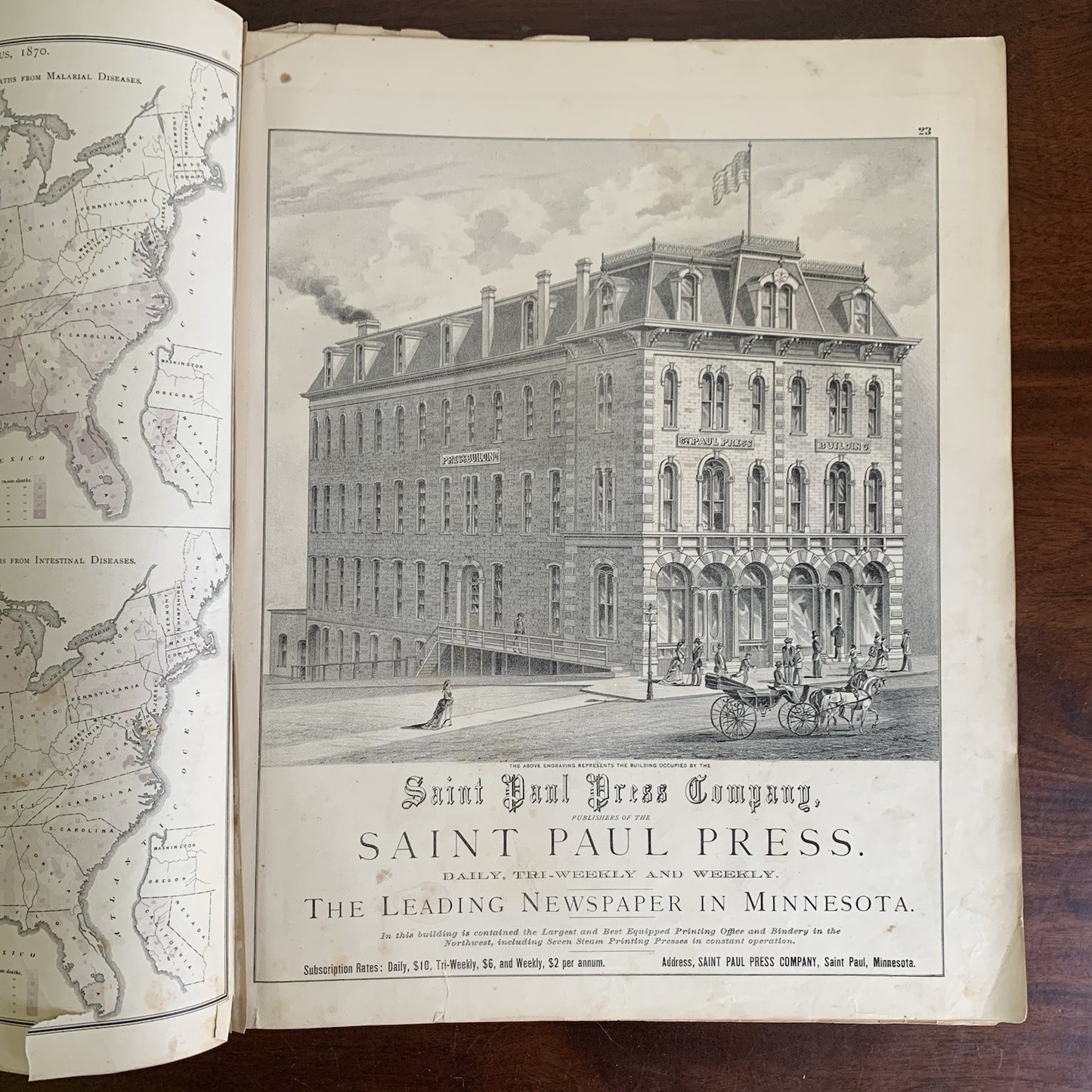 1874 Illustrated Historical Atlas of the State of Minnesota / DELUXE ED W VIEWS