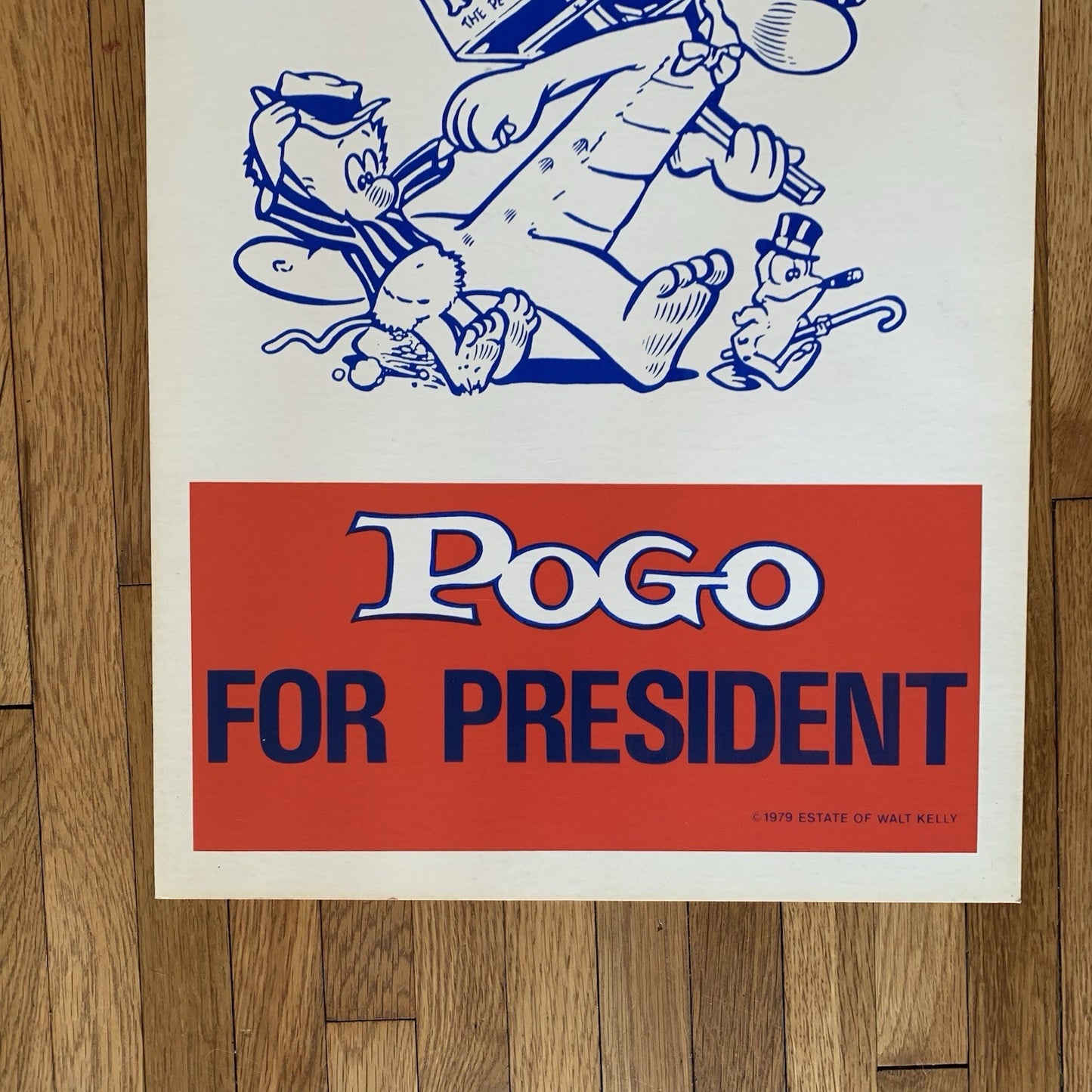 Vote Pogo for President Poster Estate of Walt Kelly 1979 Cardboard Poster