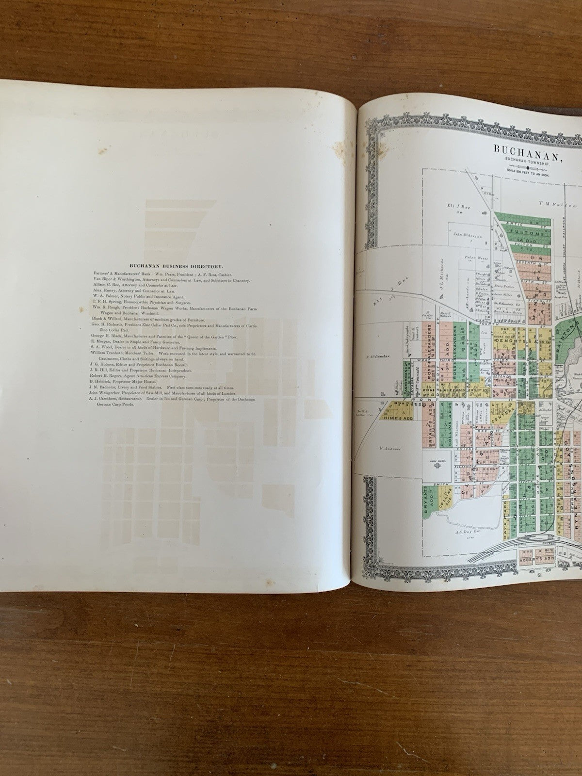 1887 Atlas of Berrien County, Michigan / Rand McNally Maps Plat Book