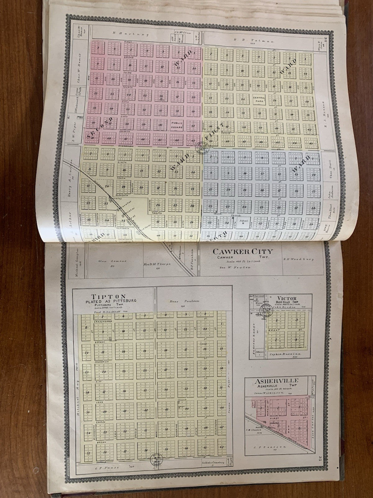 1902 Standard Atlas of Mitchell County Kansas / Plat Map Book