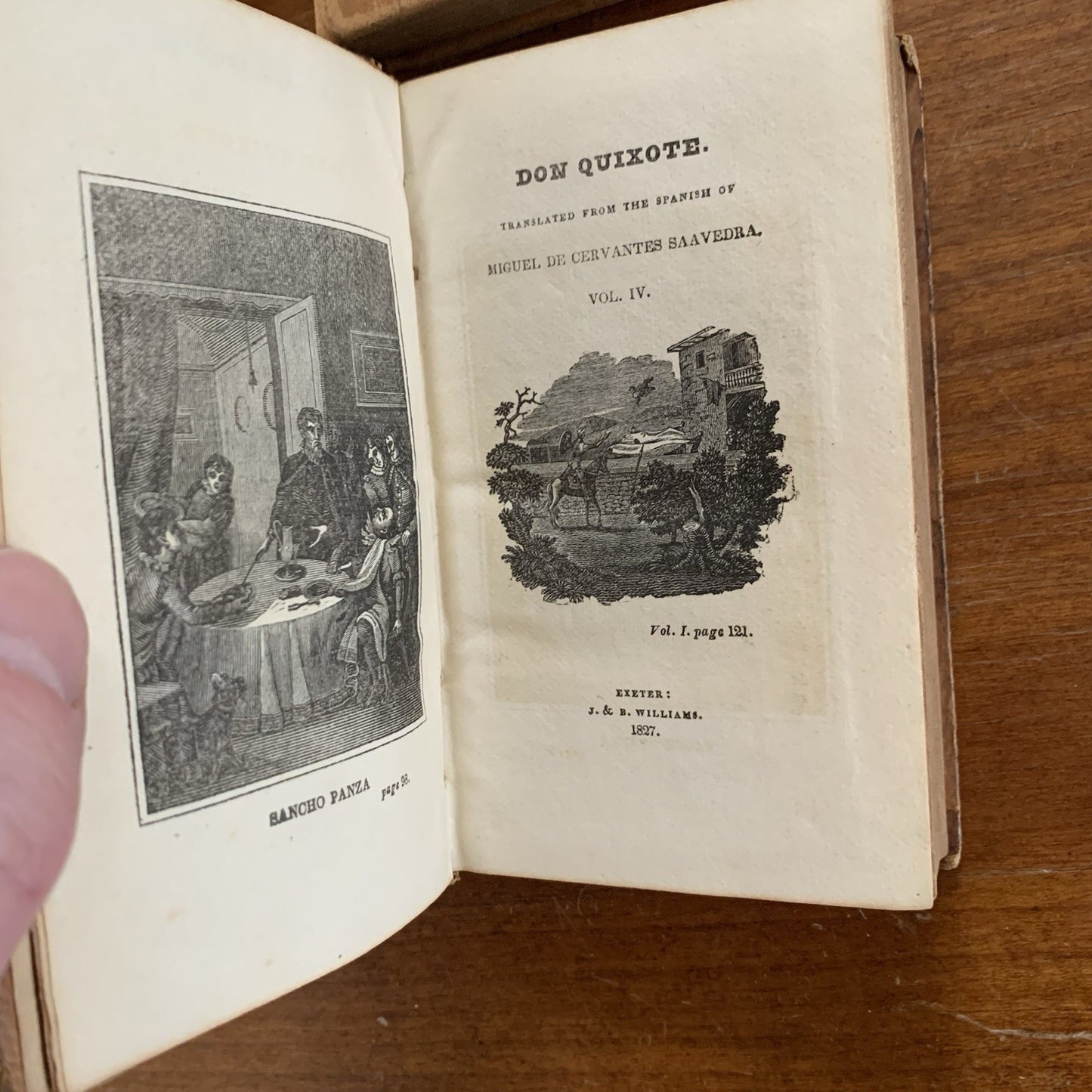 1827 - 28 The Life and Exploits of Don Quixote De La Mancha in Four Volumes VG
