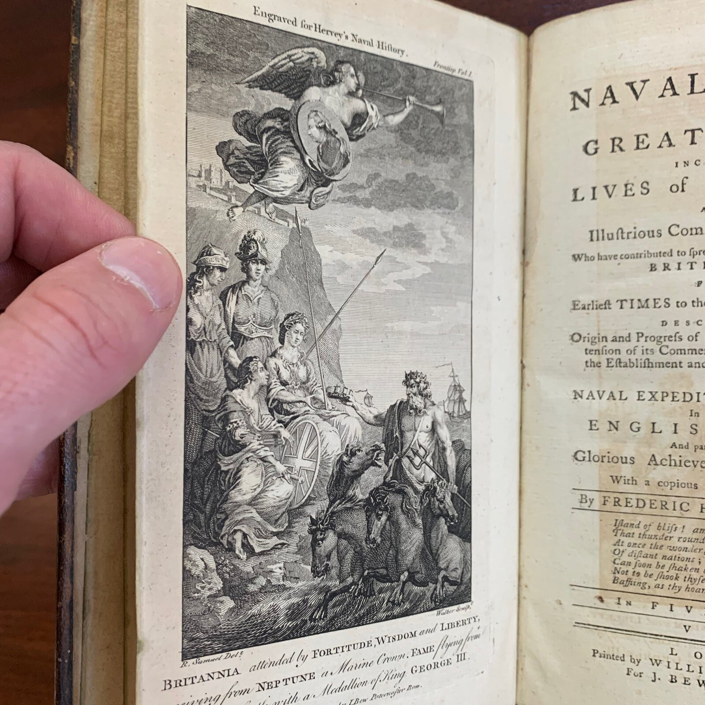 1780 5 Vol / The Naval History of Great Britain by Frederic Hervey