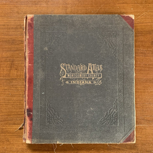 1917 Standard Atlas of Montgomery County, Indiana / Plat Book Map United States