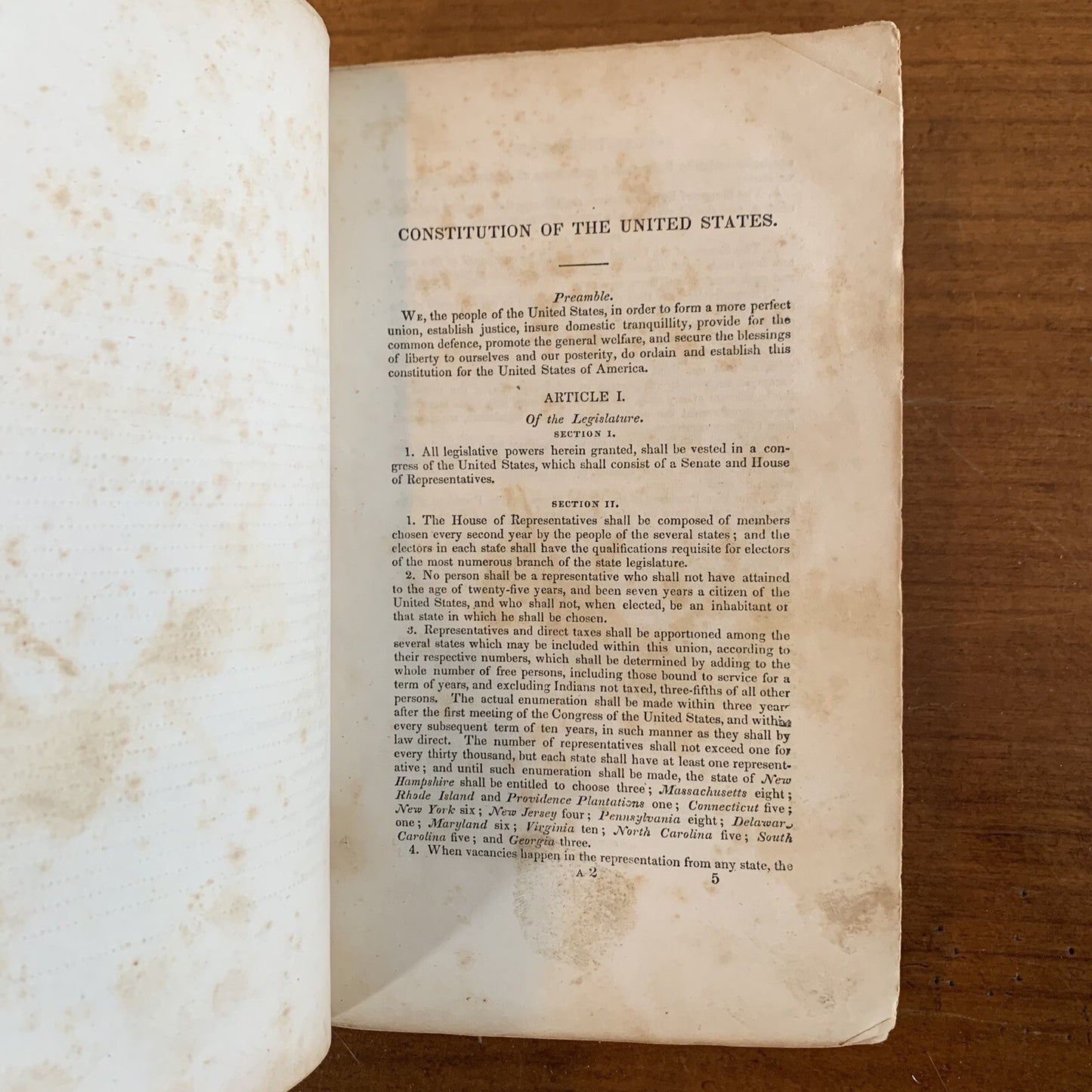 1839 The Americans Guide / Constitutions / Declaration Independence Articles