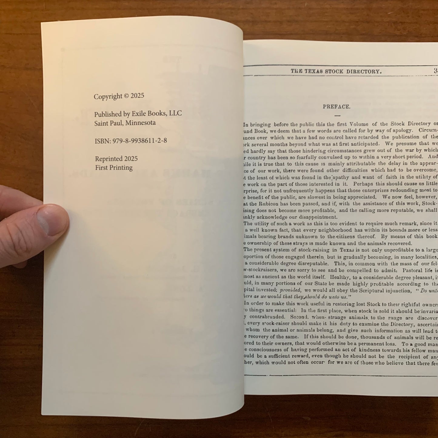 1865 Texas Cattle Brand Book - Stock Directory, or Book of Marks and Brands