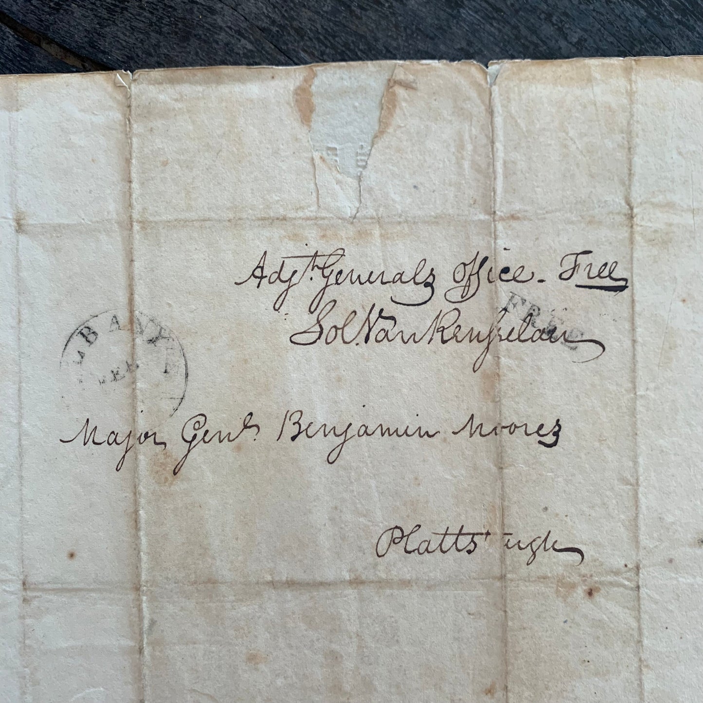 War of 1812 New York Militia Peace Treaty Announcement Signed by Solomon Van Rensselaer