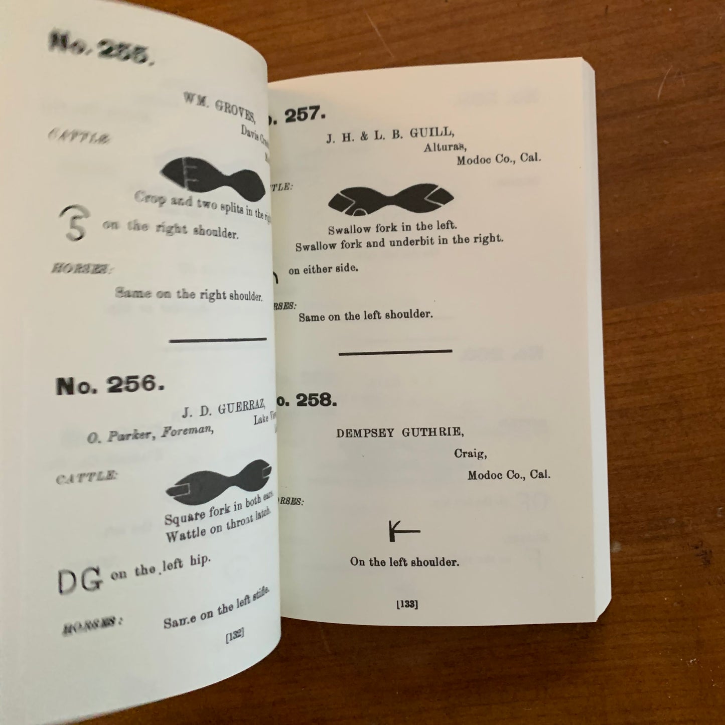 1888 Northern California and Southern Oregon Brand Book Stock Directory