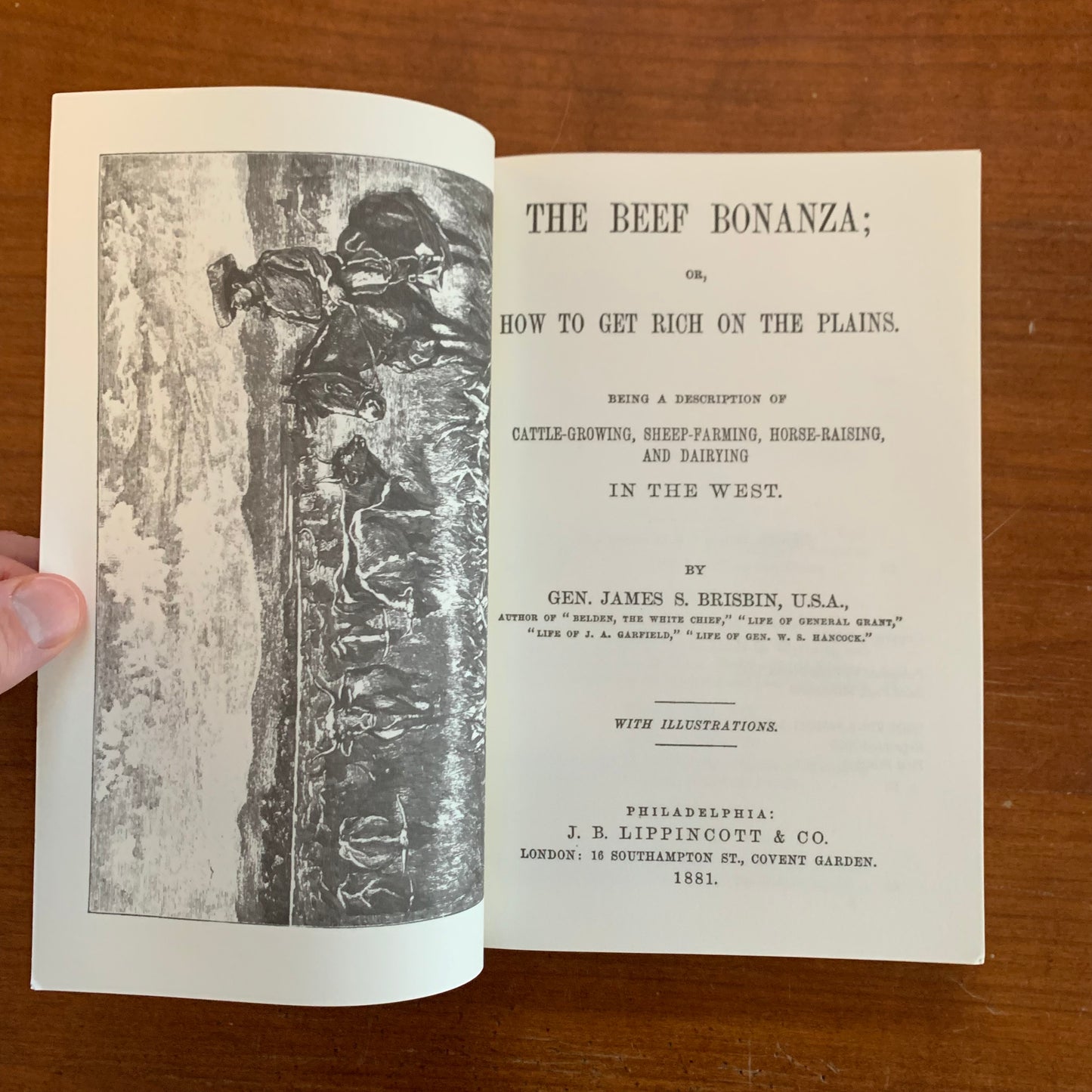 1881 The Beef Bonanza or How to Get Rich on the Plains James Brisbin FACSIMILE